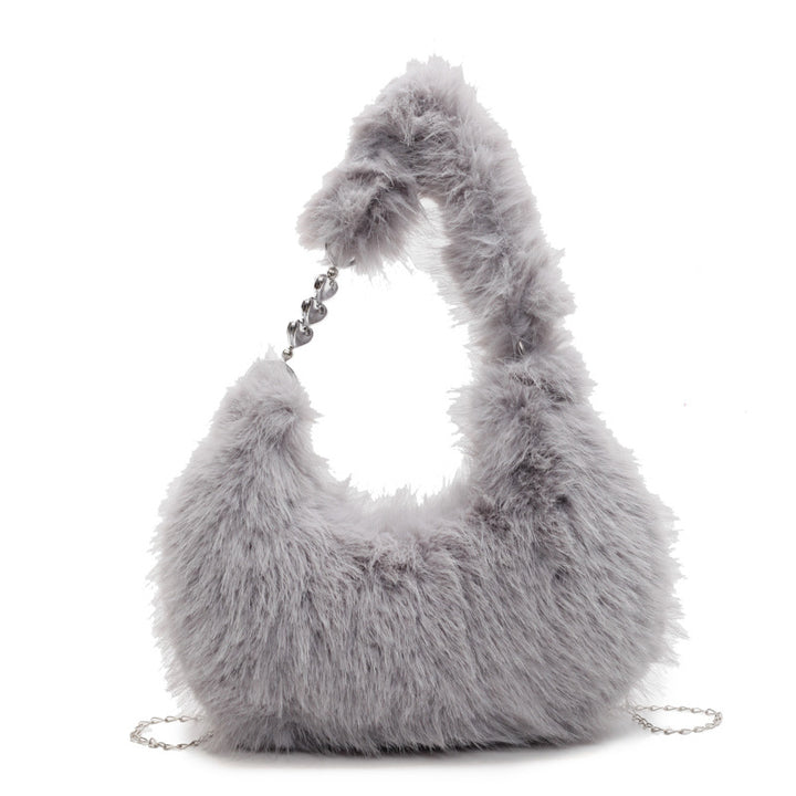 Plush Shoulder Bag with Unique Design Bowlift