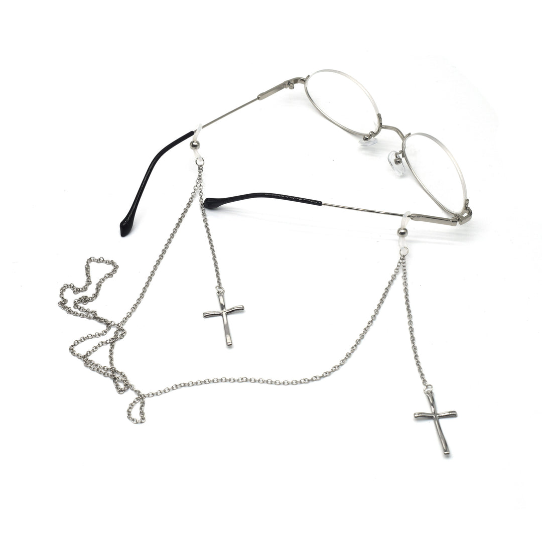 Elegant Cross-Design Chain Eyewear Holder Bowlift