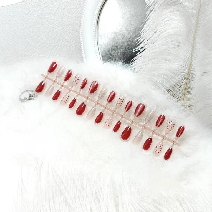Luxury color shimmer faux nails Bowlift