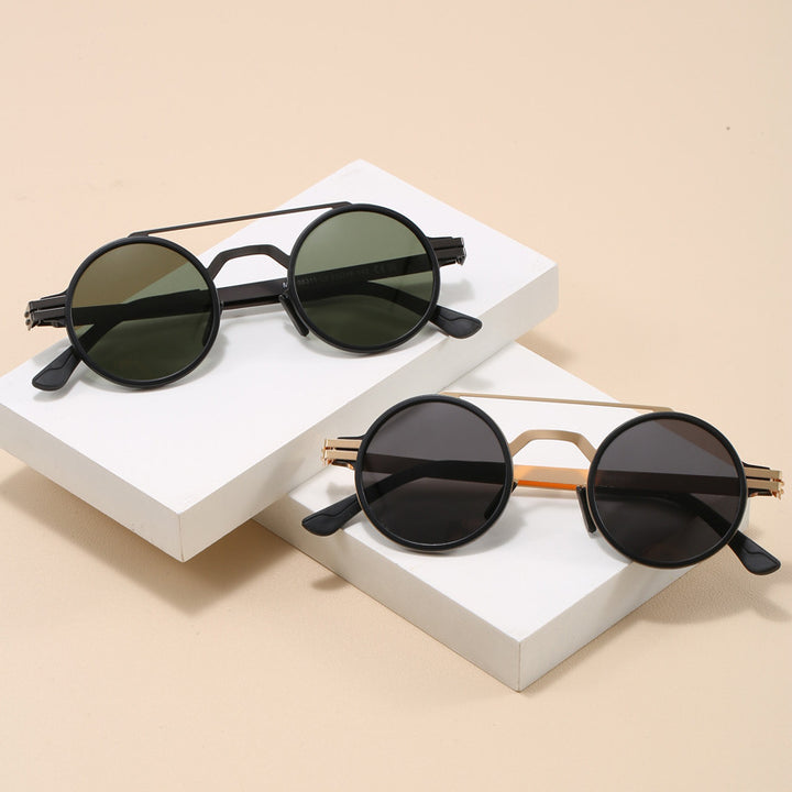 Ladies fashionable round sunglasses with minimalist design Bowlift