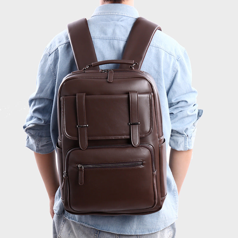 Leather Laptop Backpack Bowlift