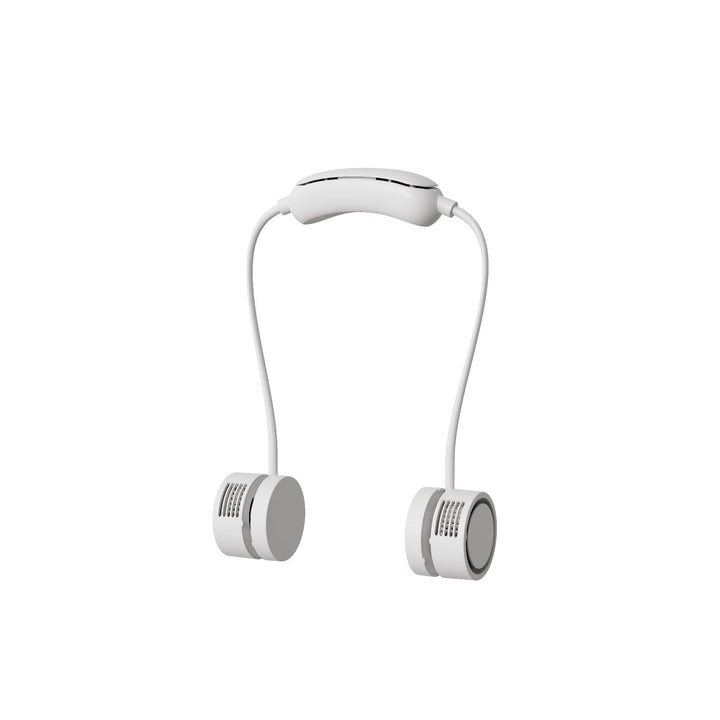 Unisex portable neck fan with dual mini fans and USB charging function Bowlift