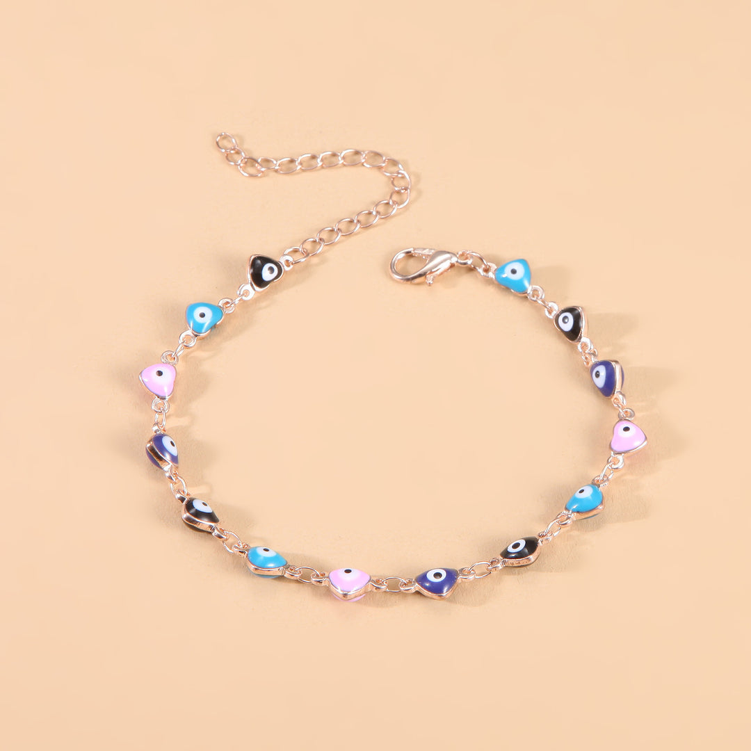 Colorful Evil Eye Charm Anklet Bowlift