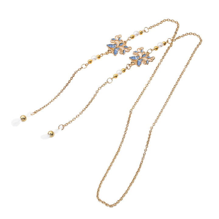 Delicate Floral Eyewear Chain Bowlift