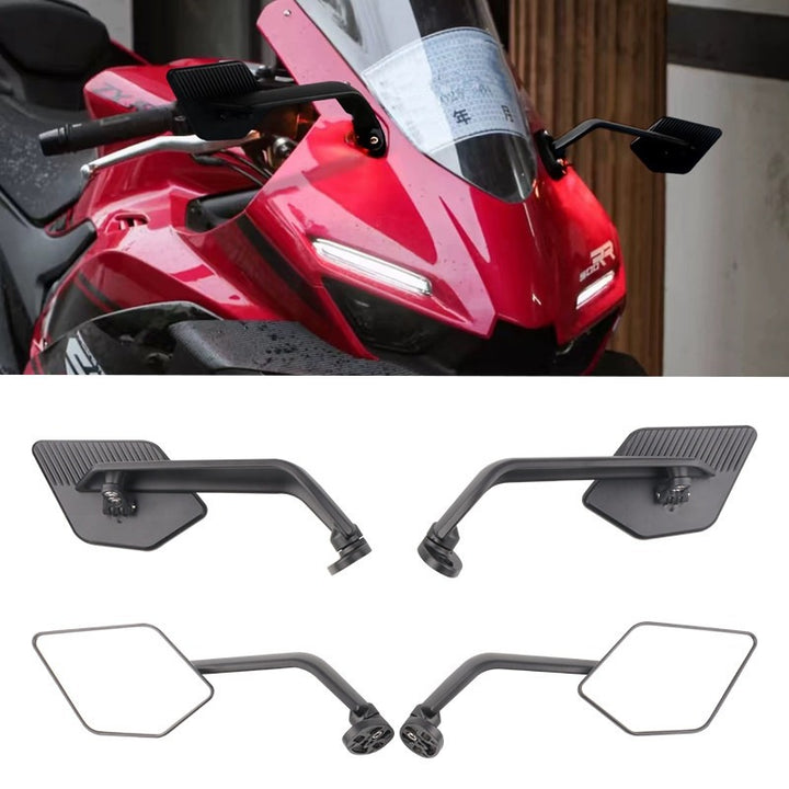 Adjustable Motorcycle Rearview Mirror with Robust Mounting System Bowlift
