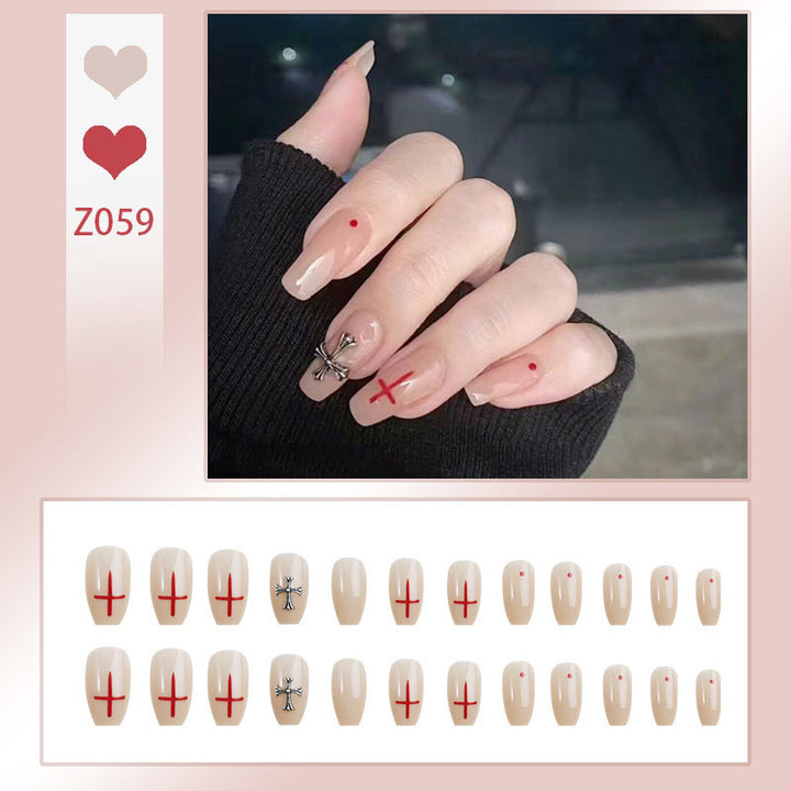 Artificial nail set in elegant minimalist style with creative accents Bowlift