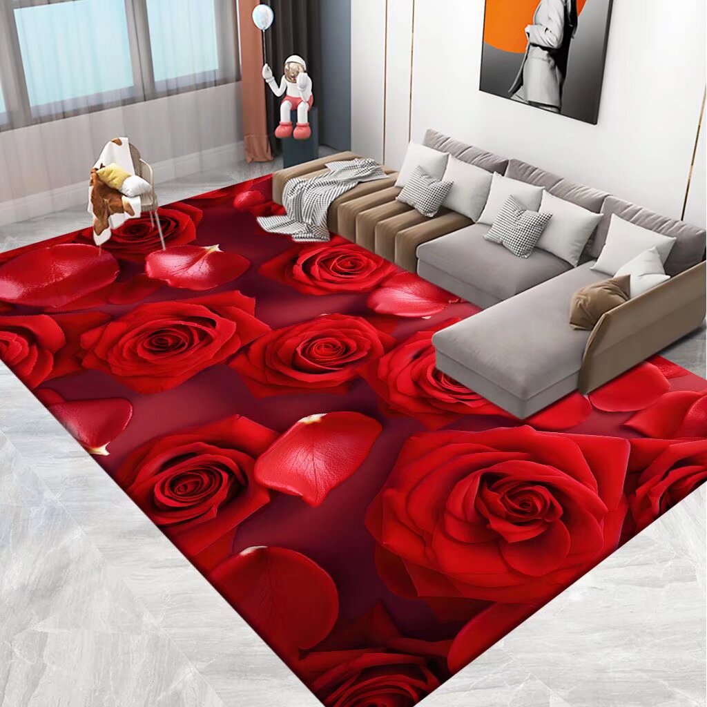 3D Printed Floral Area Rug Bowlift