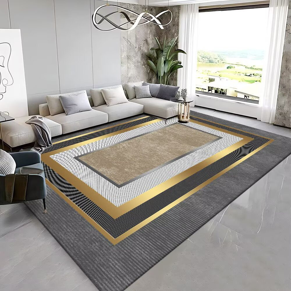 Luxurious Geometric Area Rug Bowlift
