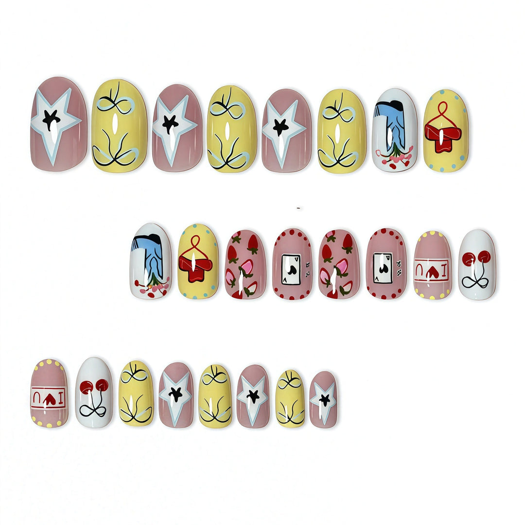 Artistic Themed Acrylic Nail Enhancements Bowlift