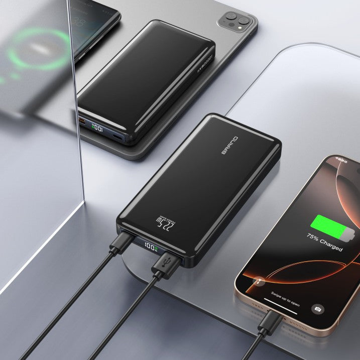 Portable fast charging power bank with integrated LED display Bowlift