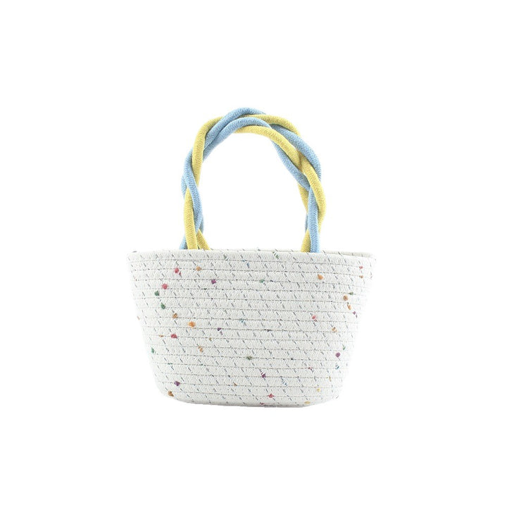 Fashionable straw bag with colorful accents Bowlift
