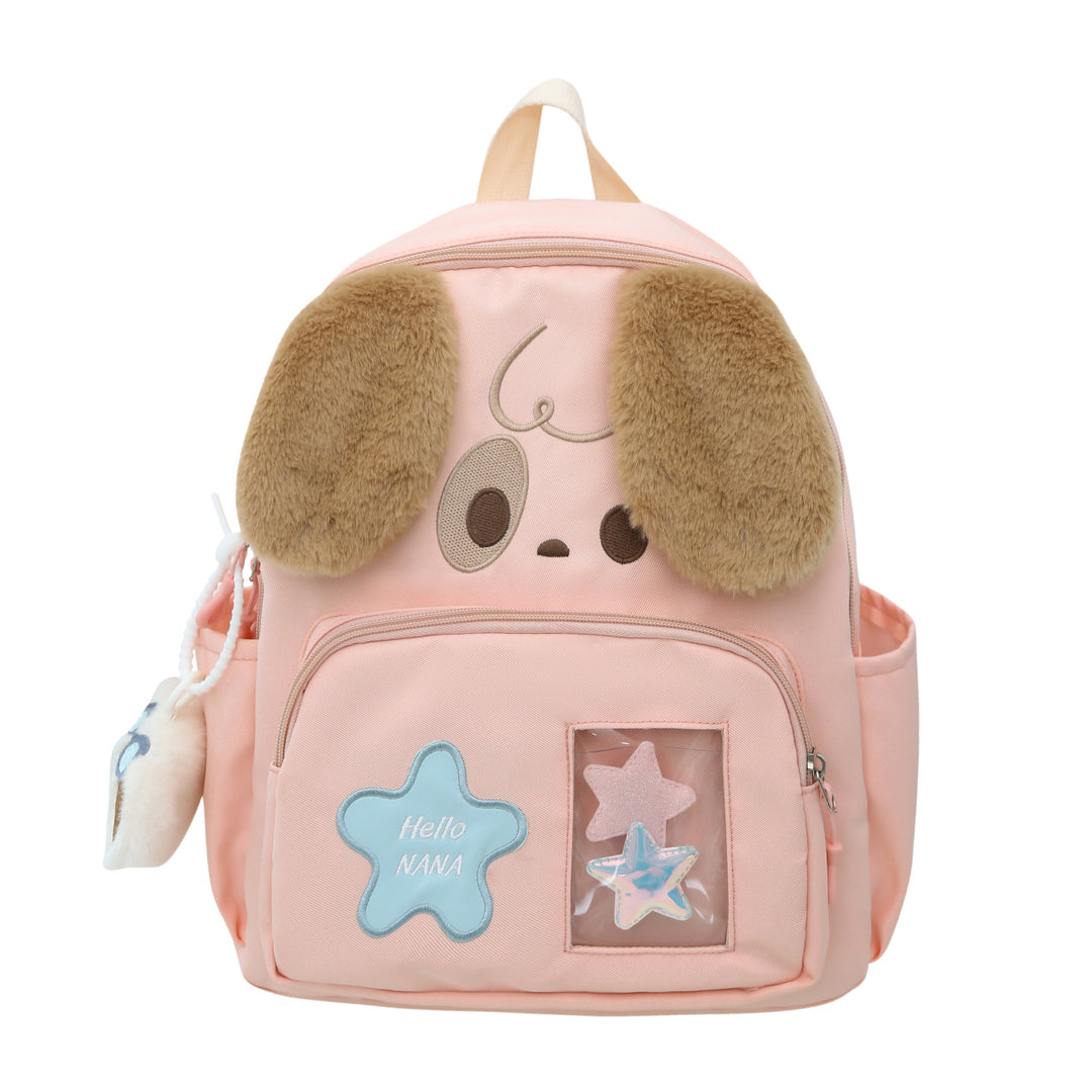Kawaii Plush Backpack with Dog Design Bowlift