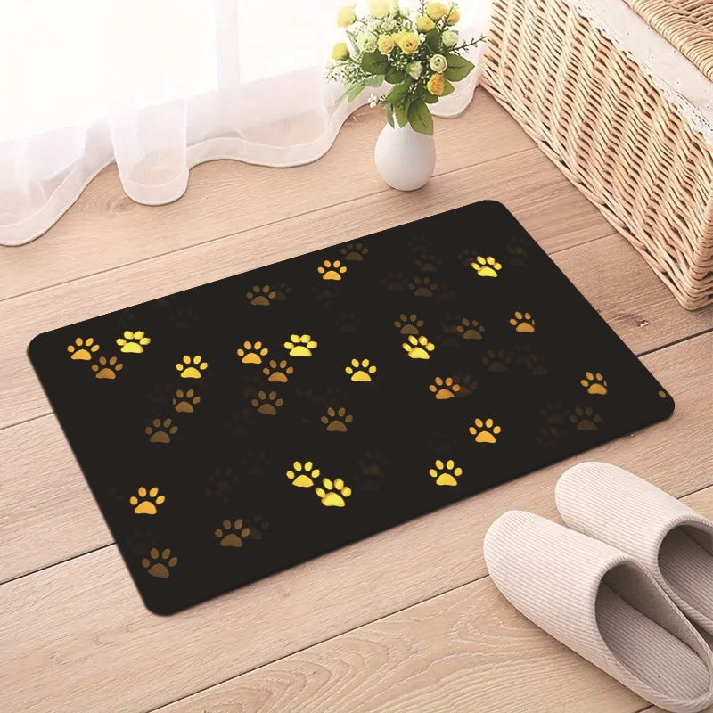 Decorative Pet-Themed Bath Mat Bowlift