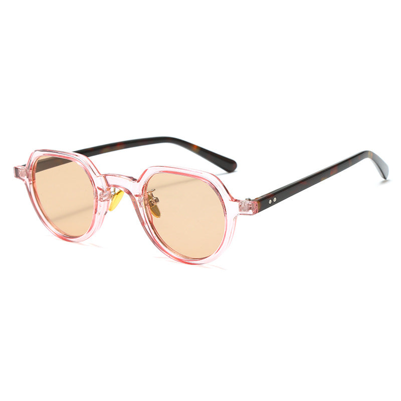 Women's round sunglasses with modern plastic frame and UV protection Bowlift