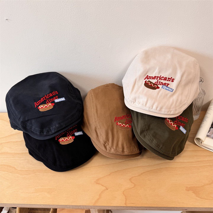 Men's Embroidered Casual Newsboy Cap Bowlift