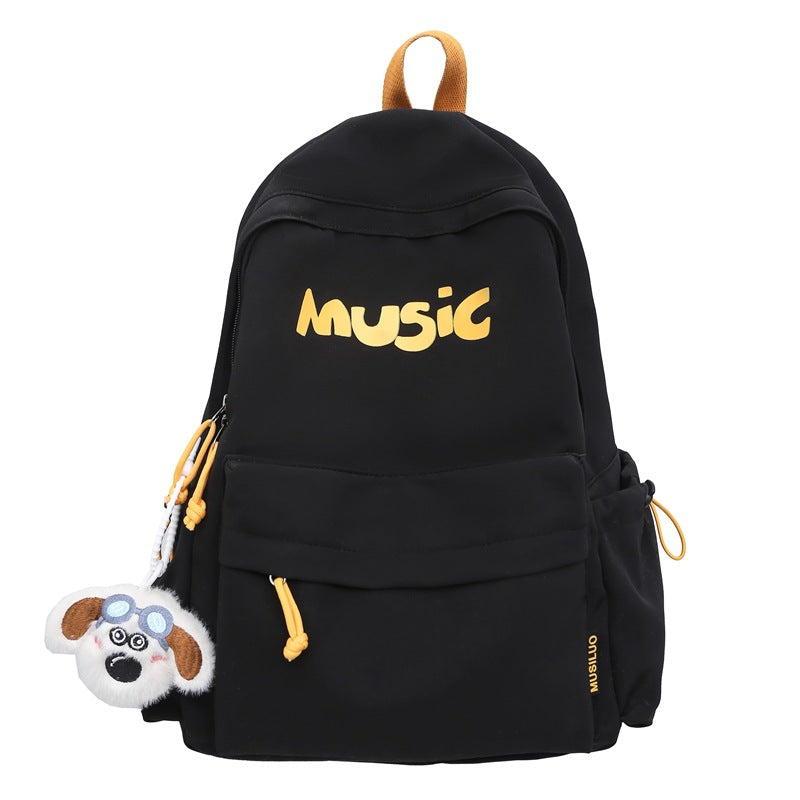 Music-Themed Casual Backpack Bowlift