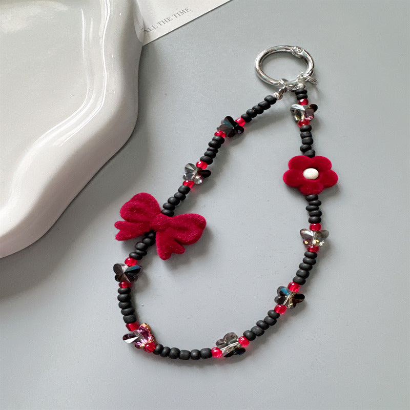 Cute Beaded Charm Phone Strap Bowlift