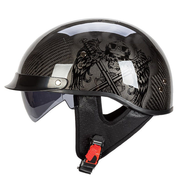 Graphic Safety Skull Design Motorcycle Helmet Bowlift