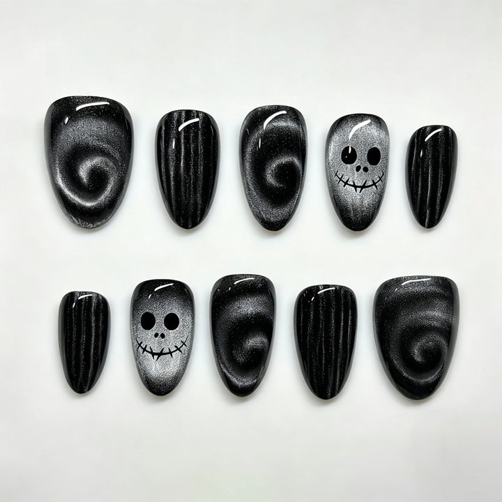 Creative Halloween-Themed Press-On Nail Art Set Bowlift