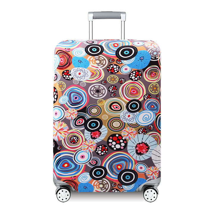 Ladies Hard Shell Suitcase with Playful Animal and Flower Pattern Bowlift