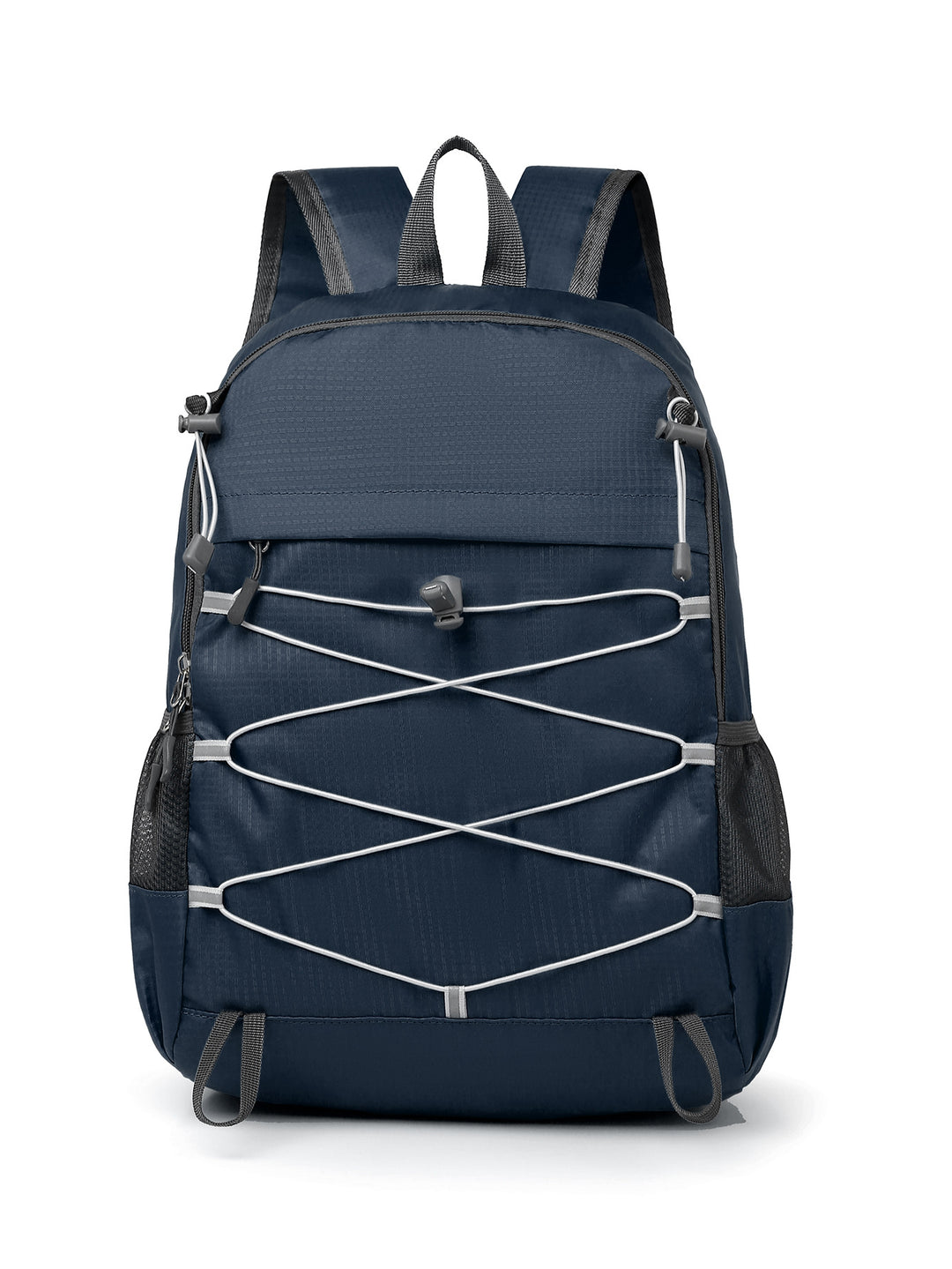 Unisex nan lightweight outdoor backpack with elastic tension strap and mesh side pockets Bowlift