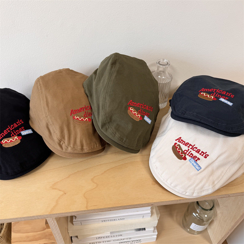 Men's Embroidered Casual Newsboy Cap Bowlift