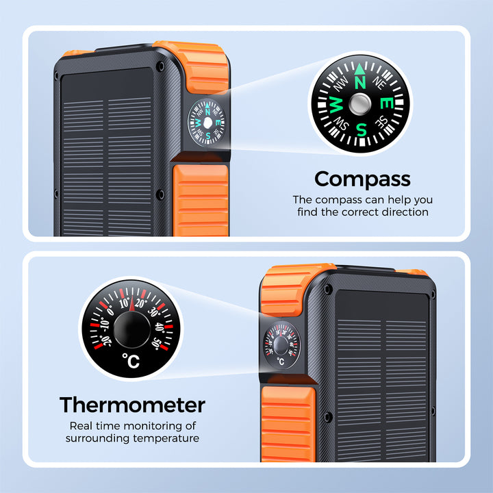 High-performance solar power bank with multifunctional connections and LED display Bowlift