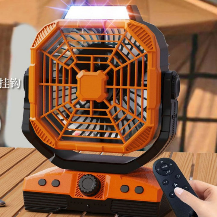 Men's Multifunctional Rechargeable Camping Light and Cooling Fan Bowlift