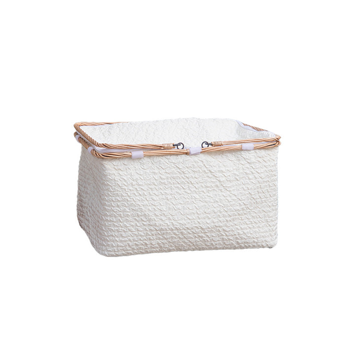 Textured Woven Storage Bin Bowlift