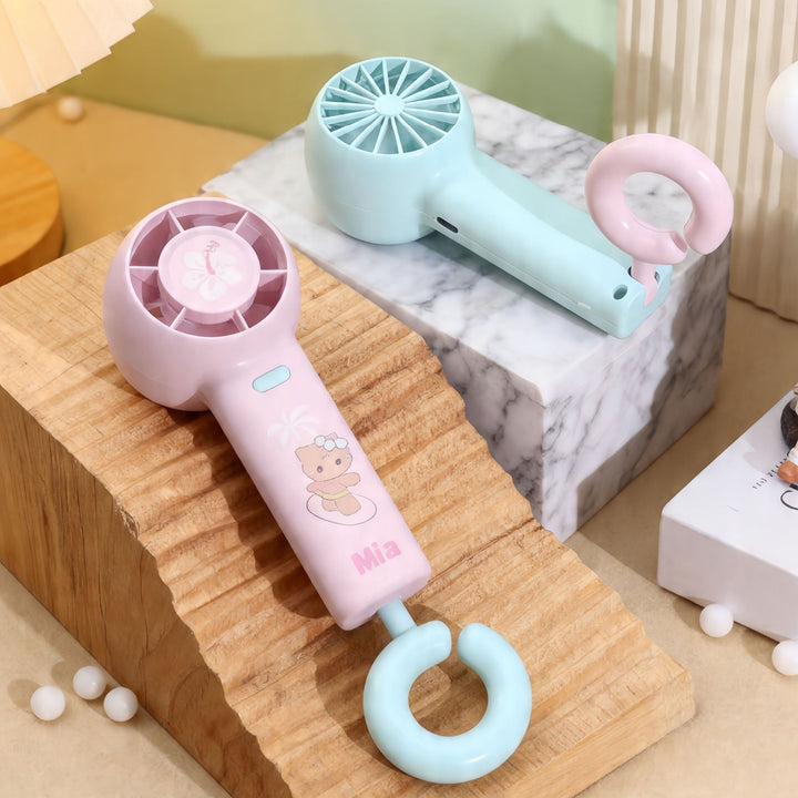 Women's Portable Handheld Fan with Cute Animal Design Bowlift
