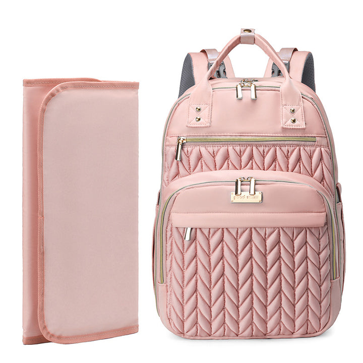 Stylish Quilted Diaper Backpack Bowlift