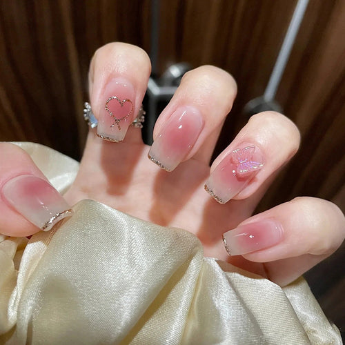 Artistic Heart Accent Press-On Nails