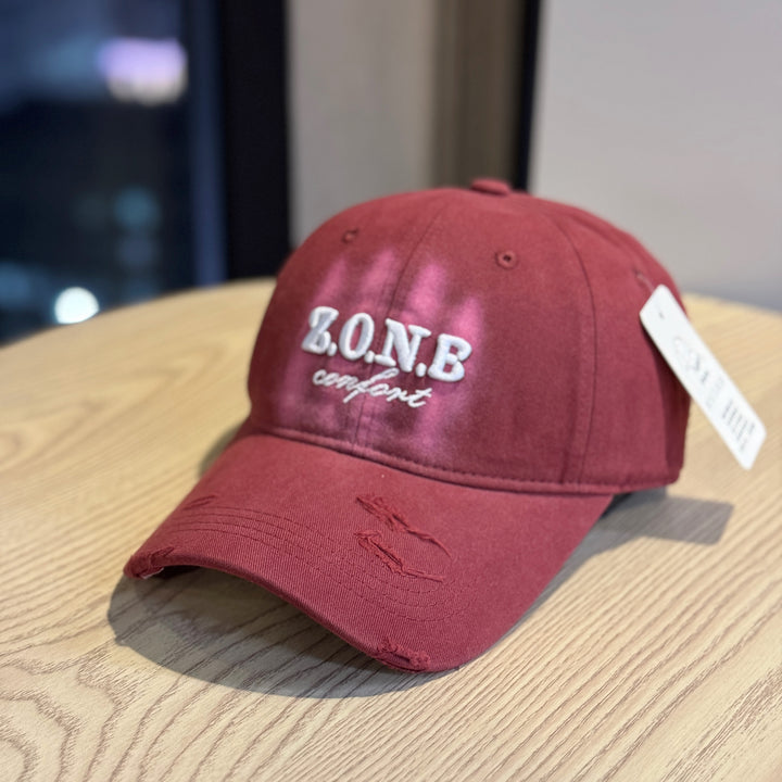 Unisex Distressed Cotton Baseball Cap Bowlift