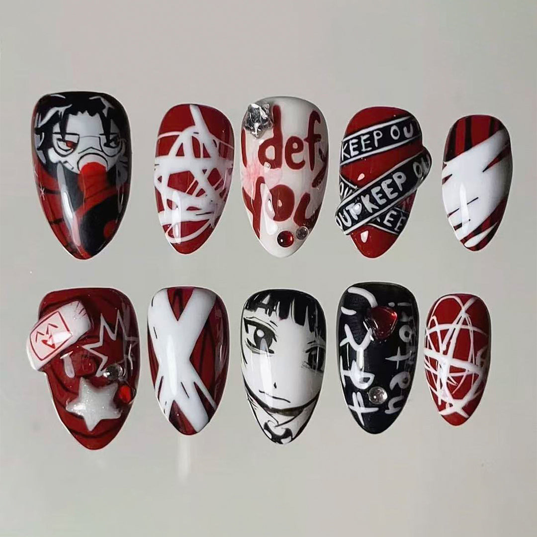 Creative Nail Art Set with Unique Graphics Bowlift