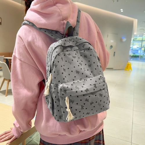 Backpack Made of High-Quality Cord with Playful Applications Bowlift