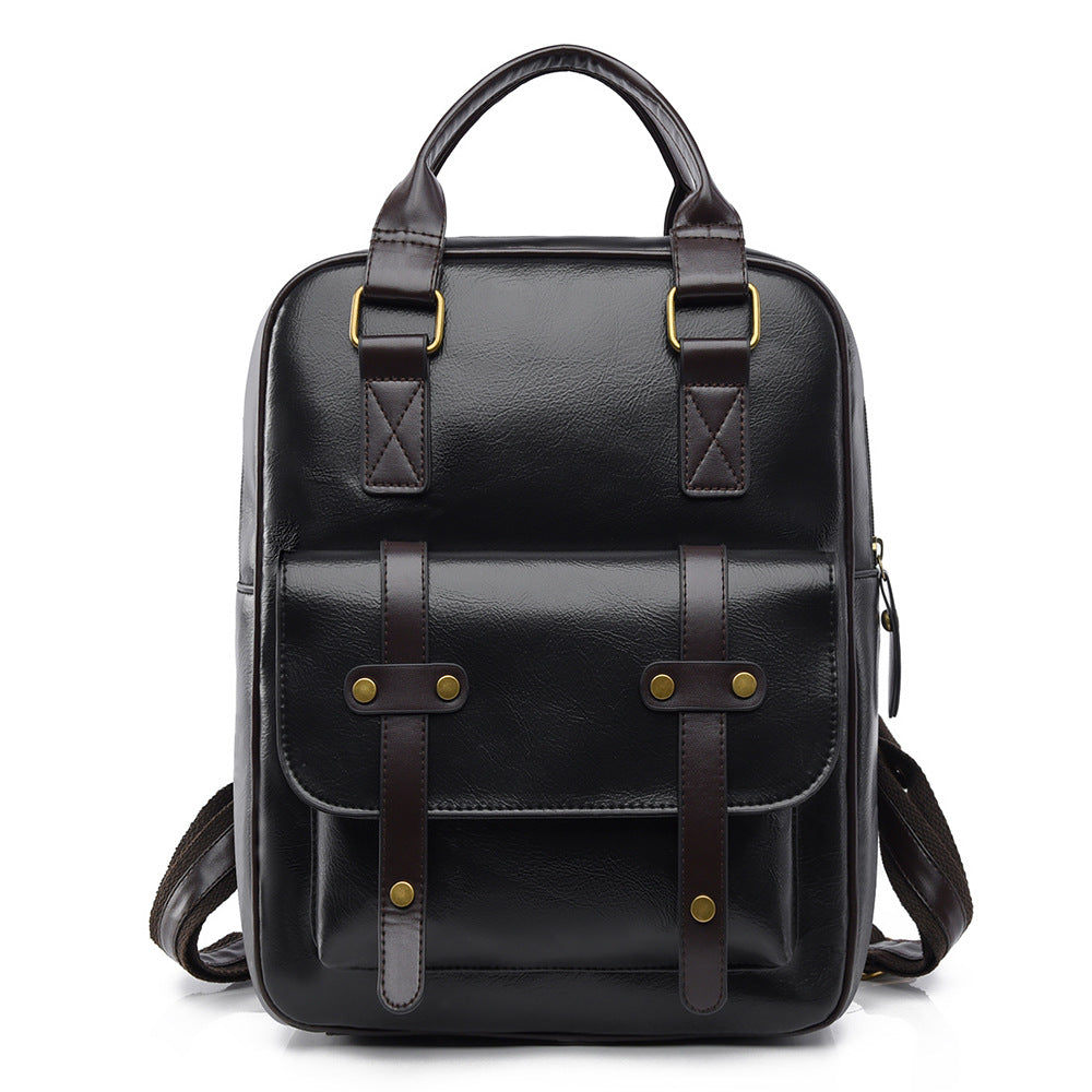 Vintage Leather Multi-Functional Backpack Bowlift