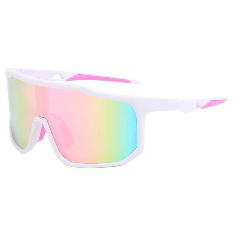 Ladies sporty racing sunglasses with wide field of view and modern mirrored lenses Bowlift