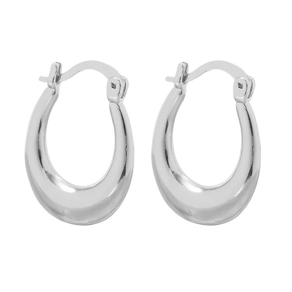 Sleek Curved Huggie Earrings Bowlift