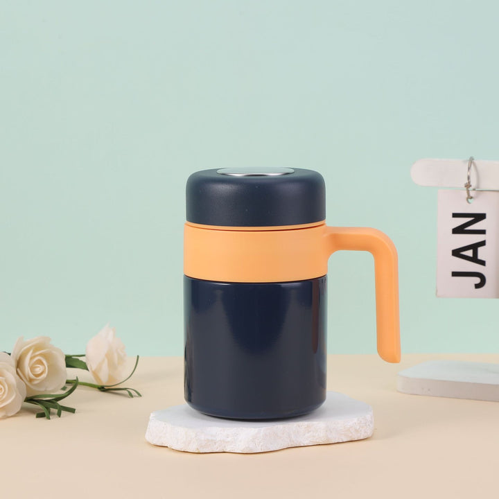 Women's insulated cup with ergonomic handle and spill-proof lid Bowlift