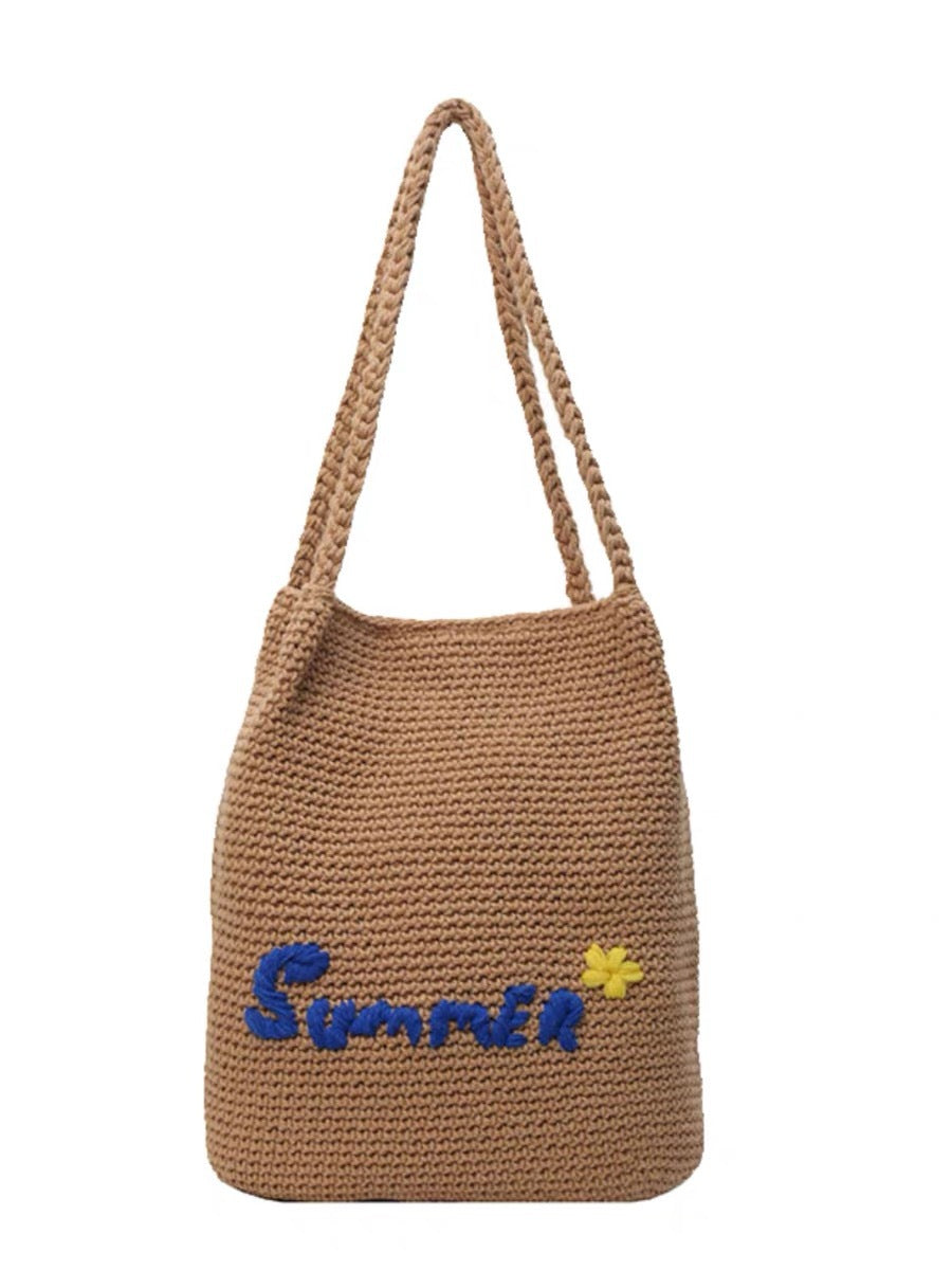 Handcrafted cotton bag with cheerful summer motif Bowlift