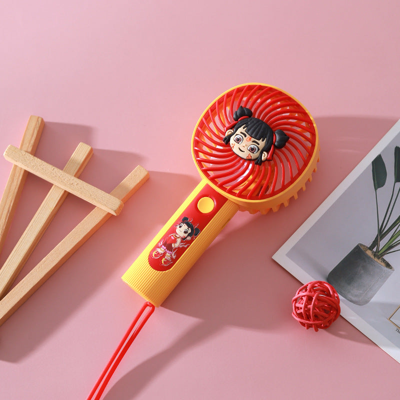 Unisex Portable Hand Fan with Cute Children's Design Bowlift