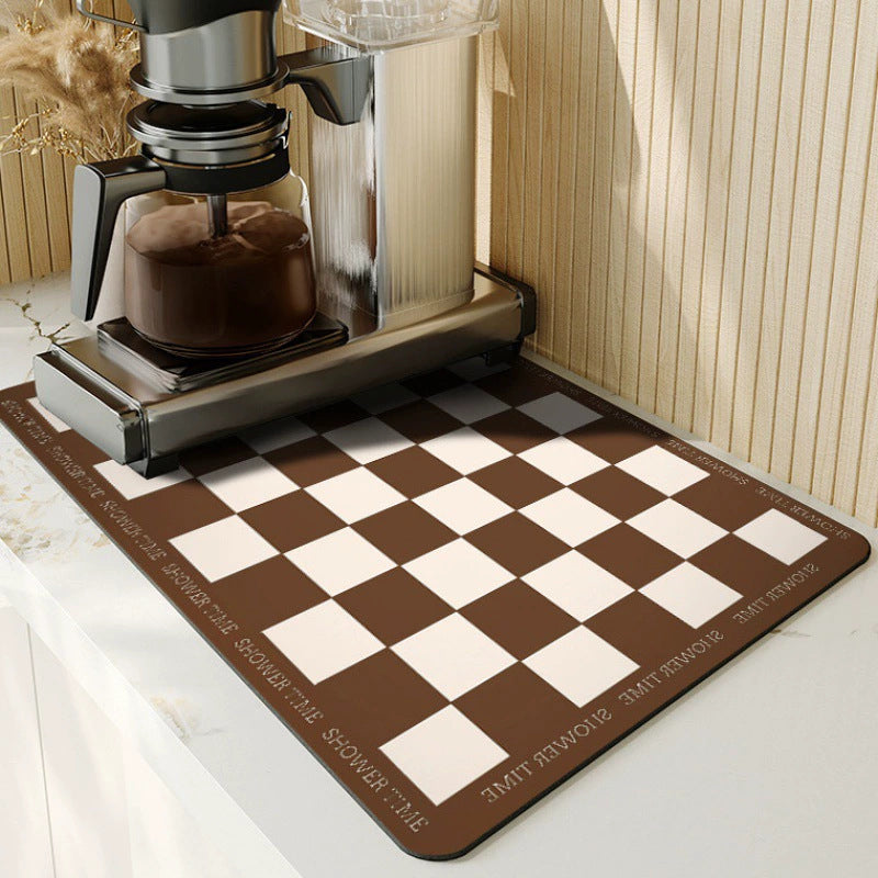 Checkerboard Design Kitchen Mat Bowlift