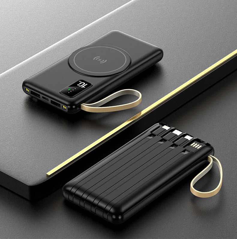 Wireless power bank with innovative induction charging and digital charging display Bowlift