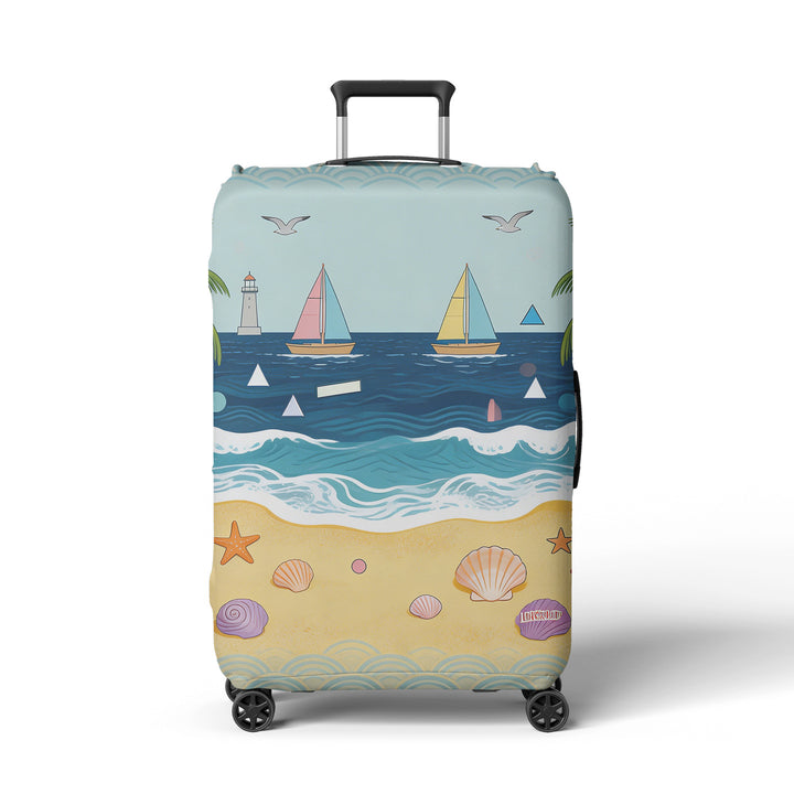 Women's suitcase cover with atmospheric landscape design Bowlift