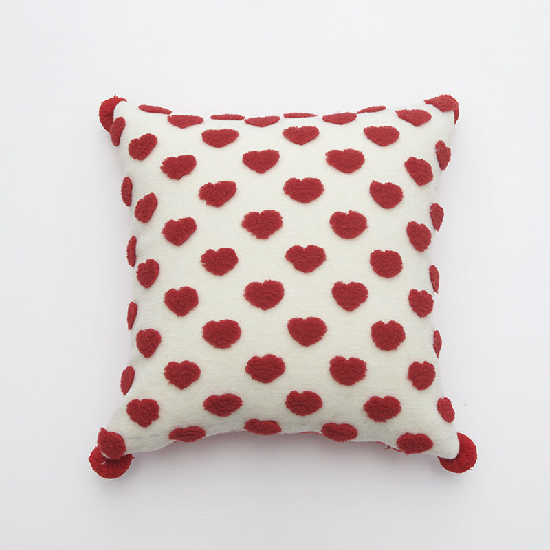Decorative Heart Patterned Cushion