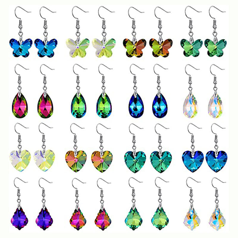 Decorative Crystal Dangle Earrings Bowlift
