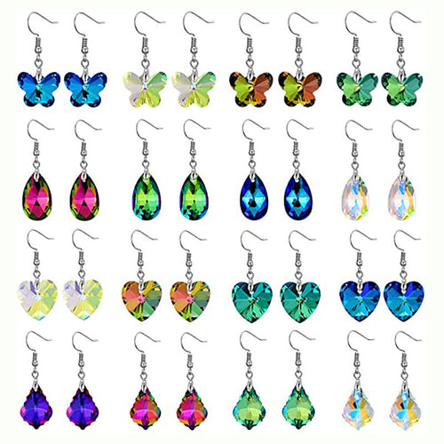 Decorative Crystal Dangle Earrings Bowlift