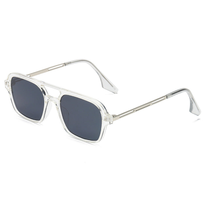 Women's trendy square sunglasses with transparent frame and gentle lenses Bowlift