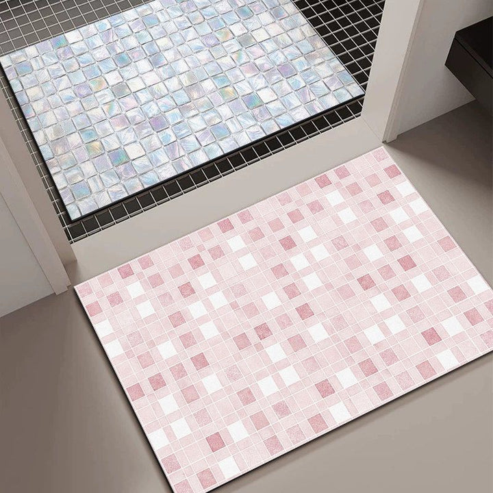 Mosaic Pattern Bath Mat Bowlift
