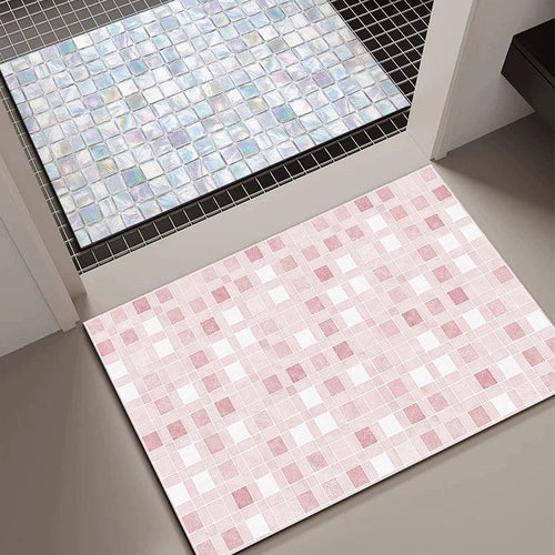 Mosaic Pattern Bath Mat Bowlift